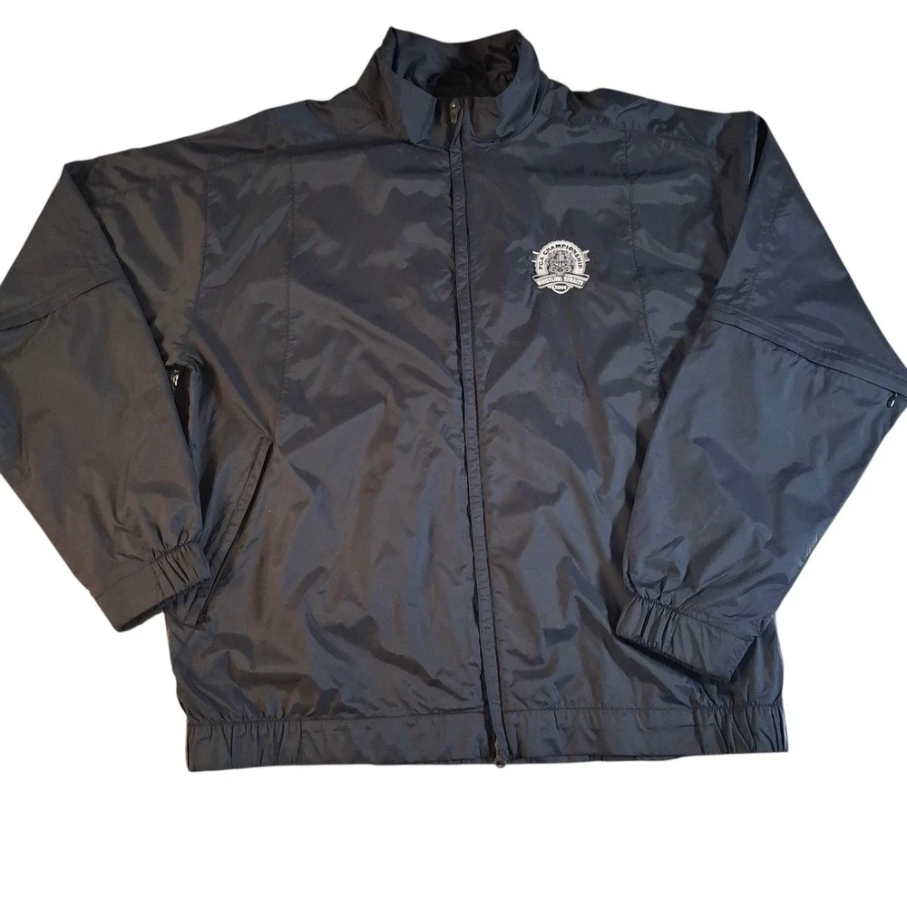 Vintage Nike‎ Golf Convertble Jacket Mens XL Black 2004 PGA Whistling Straits